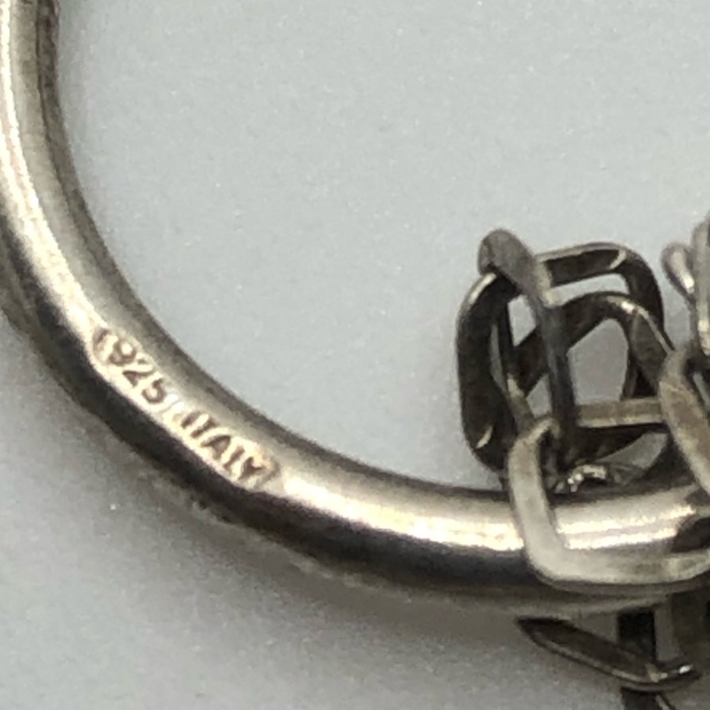Vtg Sterling Silver Multi Strand Textured Heart Toggle Clasp Bracelet 7.5” - Picture 5 of 6